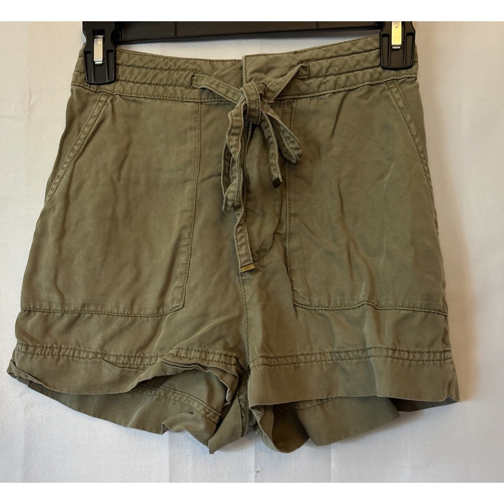Divided Olive Green Drawstring Short Shorts 2‎